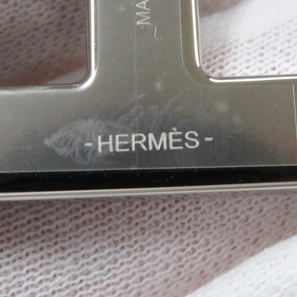 HERMES Chaine d'Ancre Brooch Metal/Epsom Black - Picture 5 of 9